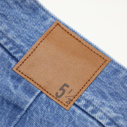 5 1/2 21春夏 セミフレア スリット デニム パンツ / BEAUTY-LINE ハイウエスト カットオフ コットン