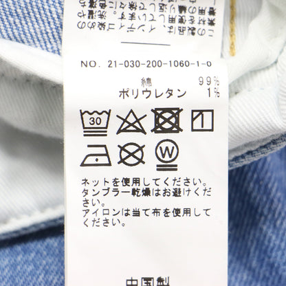 5 1/2 21春夏 セミフレア スリット デニム パンツ / BEAUTY-LINE ハイウエスト カットオフ コットン