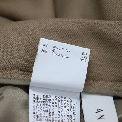 22秋冬 ウールツイル フレア クロップド パンツ / スラックス ハイウエスト