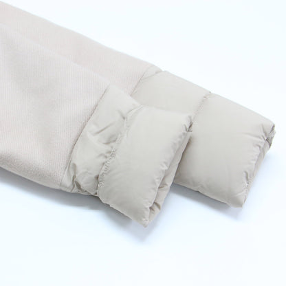 22秋冬 ウール ナイロン コンビ Aライン ダウン コート / ロング丈 スタンドカラー フード付き 切替