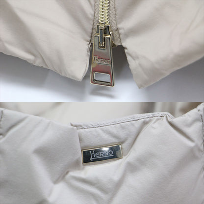 22秋冬 ウール ナイロン コンビ Aライン ダウン コート / ロング丈 スタンドカラー フード付き 切替