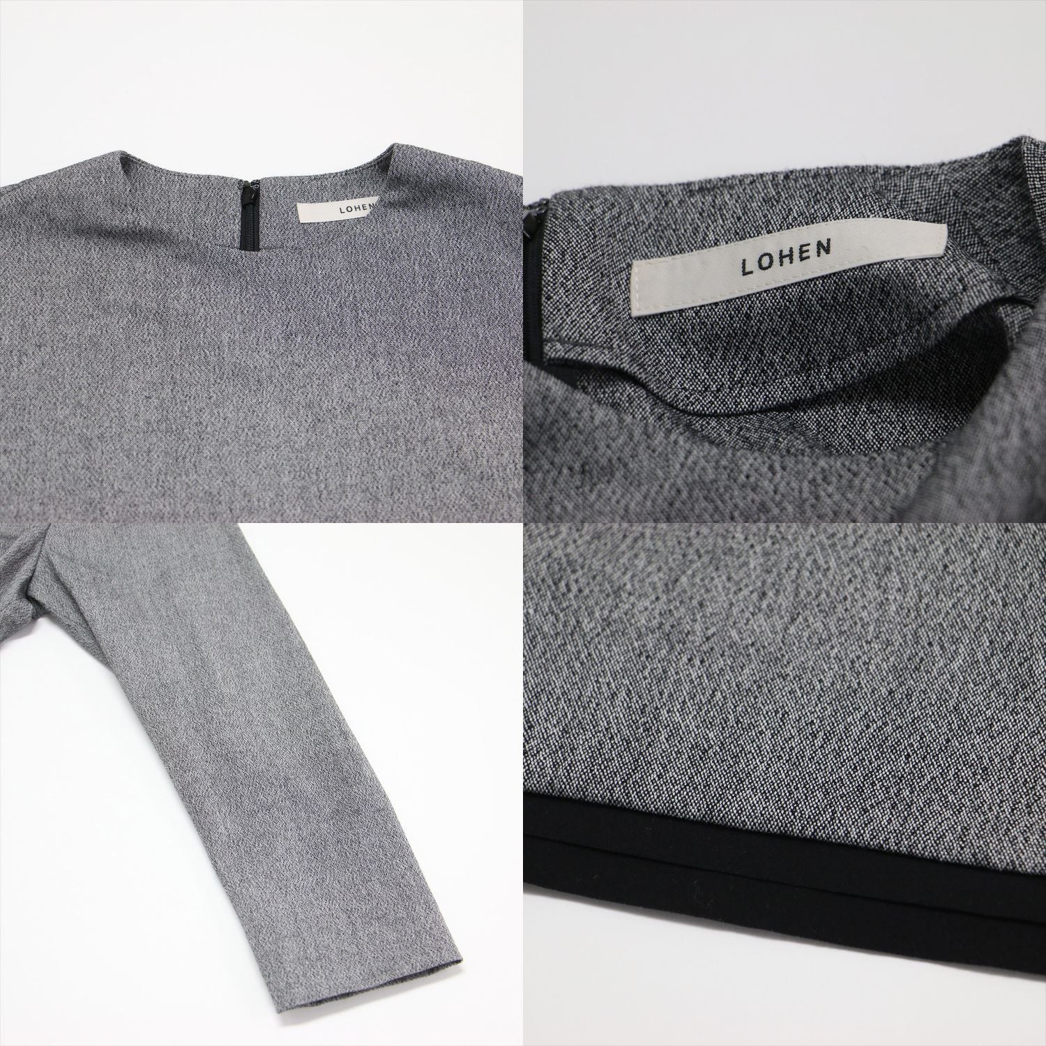 24秋冬 バイカラー カットオフ プルオーバー / ブラウス ショート丈