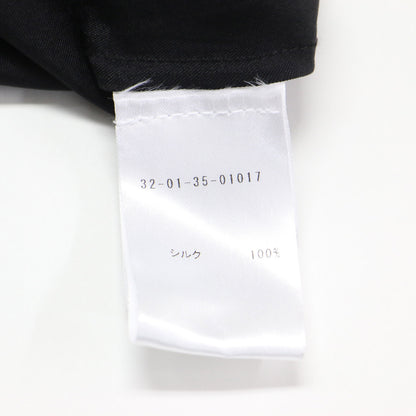 23秋冬 スモッキング刺繍 シルク ブラウス / Pihla シャツ ハイネック 長袖 ギャザー