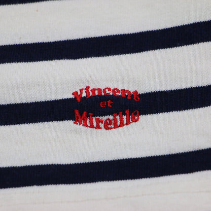 ボーダー ロングスリーブ Tシャツ / カットソー プルオーバー ボートネック 長袖 コットン