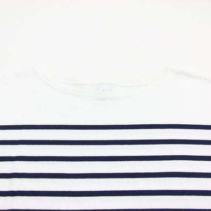デラヴェ ボーダー ビッグ プルオーバー / カットソー Tシャツ ボートネック 長袖 ロングスリーブ コットン