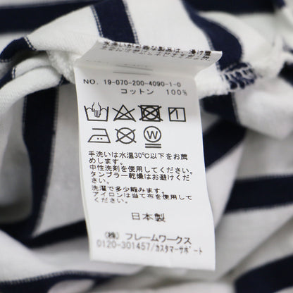デラヴェ ボーダー ビッグ プルオーバー / カットソー Tシャツ ボートネック 長袖 ロングスリーブ コットン