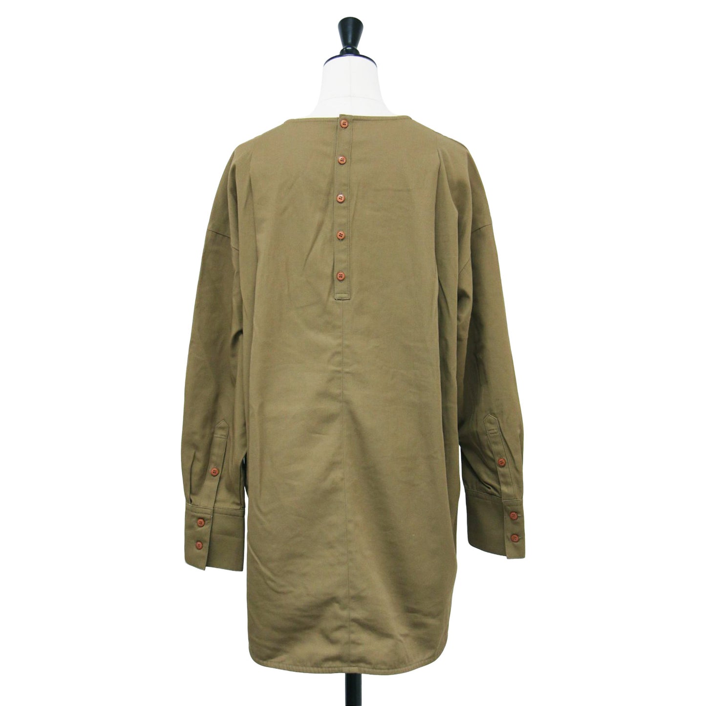 コットン サテン ツイル チュニック シャツ