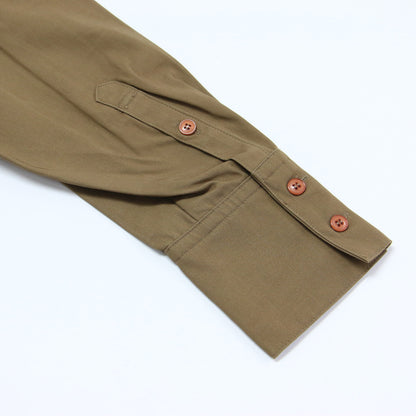 コットン サテン ツイル チュニック シャツ