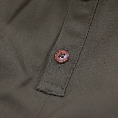 コットン サテン ツイル チュニック シャツ