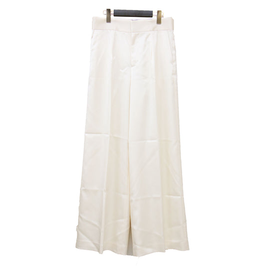 25春夏 サテン タック パンツ / スラックス ワイド ハイウエスト