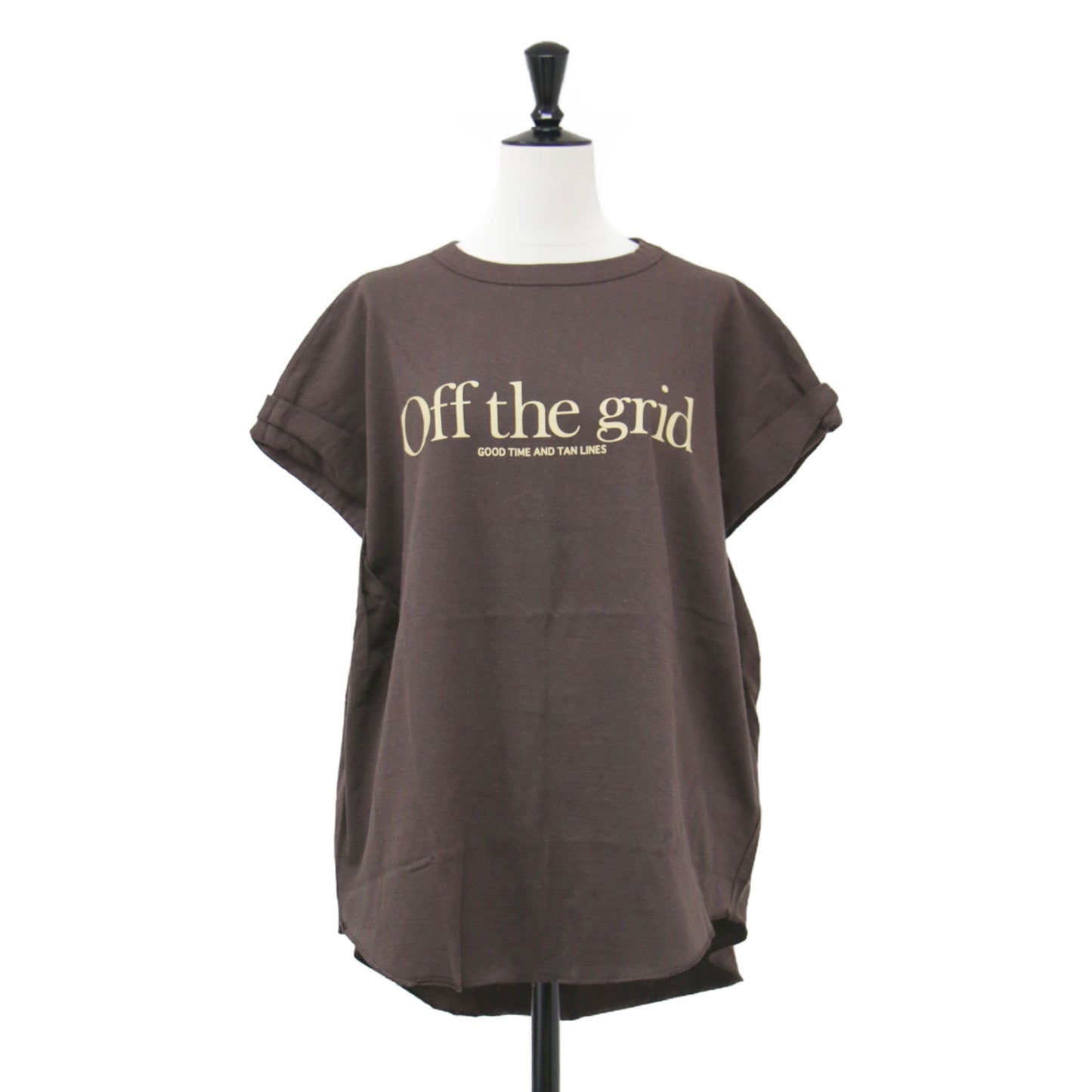 × LAppartement 別注 25春夏 ロゴ プリント フレンチスリーブ Tシャツ / Off the grid T-shirt カットソー クルーネック コットン