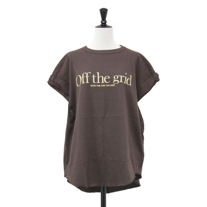 × LAppartement 別注 25春夏 ロゴ プリント フレンチスリーブ Tシャツ / Off the grid T-shirt カットソー クルーネック コットン