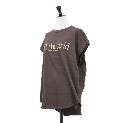 × LAppartement 別注 25春夏 ロゴ プリント フレンチスリーブ Tシャツ / Off the grid T-shirt カットソー クルーネック コットン