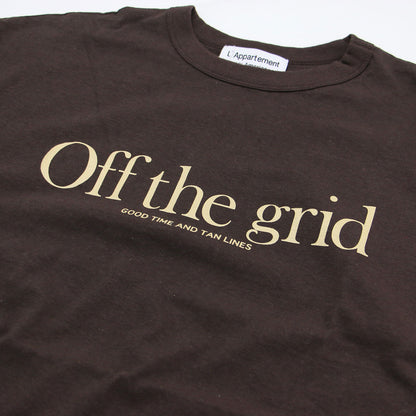 × LAppartement 別注 25春夏 ロゴ プリント フレンチスリーブ Tシャツ / Off the grid T-shirt カットソー クルーネック コットン