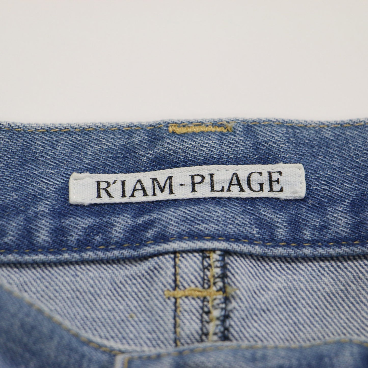 R’IAM 22秋冬 デニム スカート / ロング Aライン カットオフ リメイク コットン