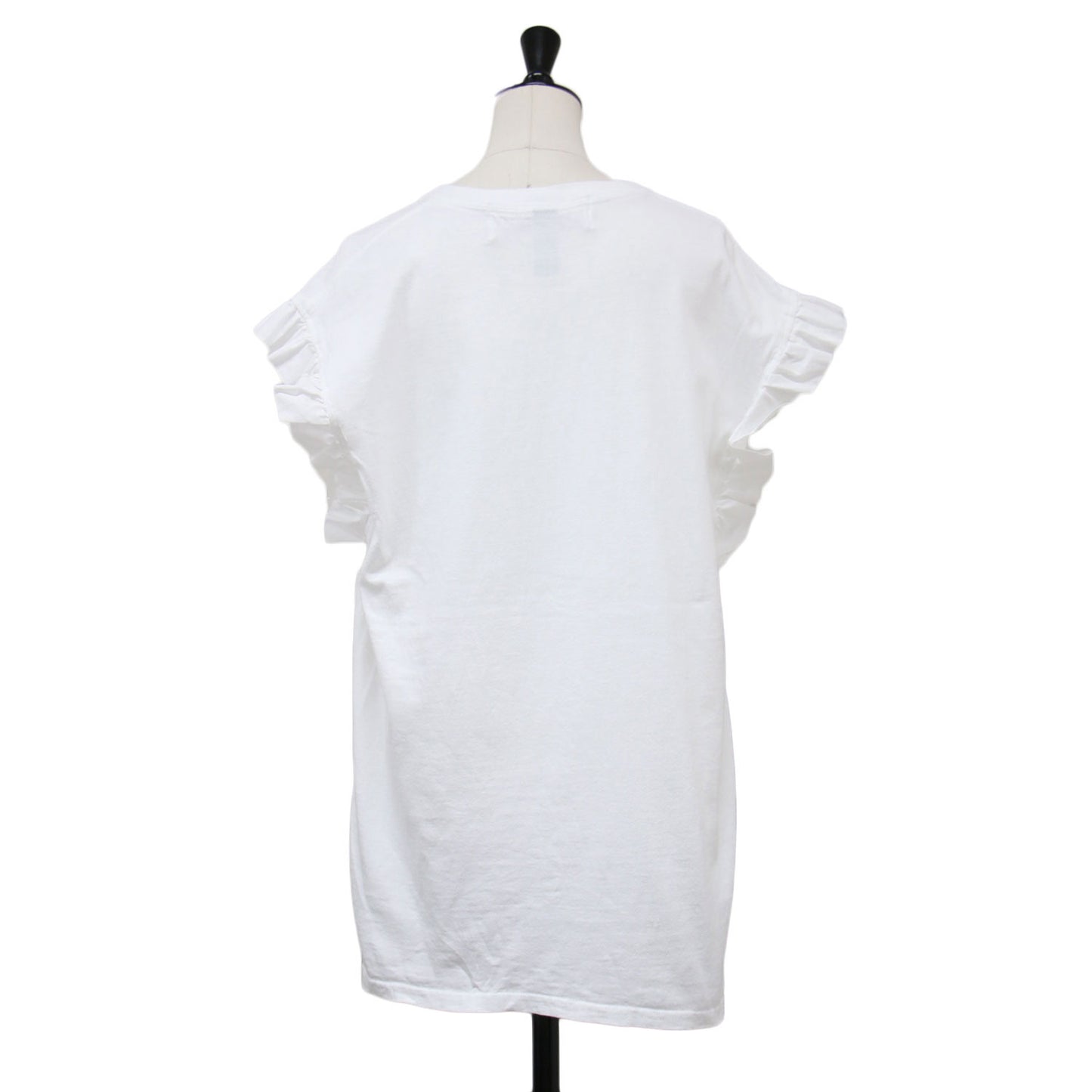 24春夏 フリルスリーブ Tシャツ / カットソー ノースリーブ ポケット コットン
