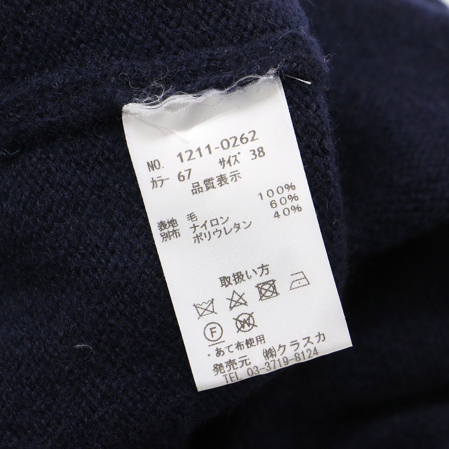 21秋冬 D エルボーパッチ タートル ニット / セーター プルオーバー 長袖 ウール