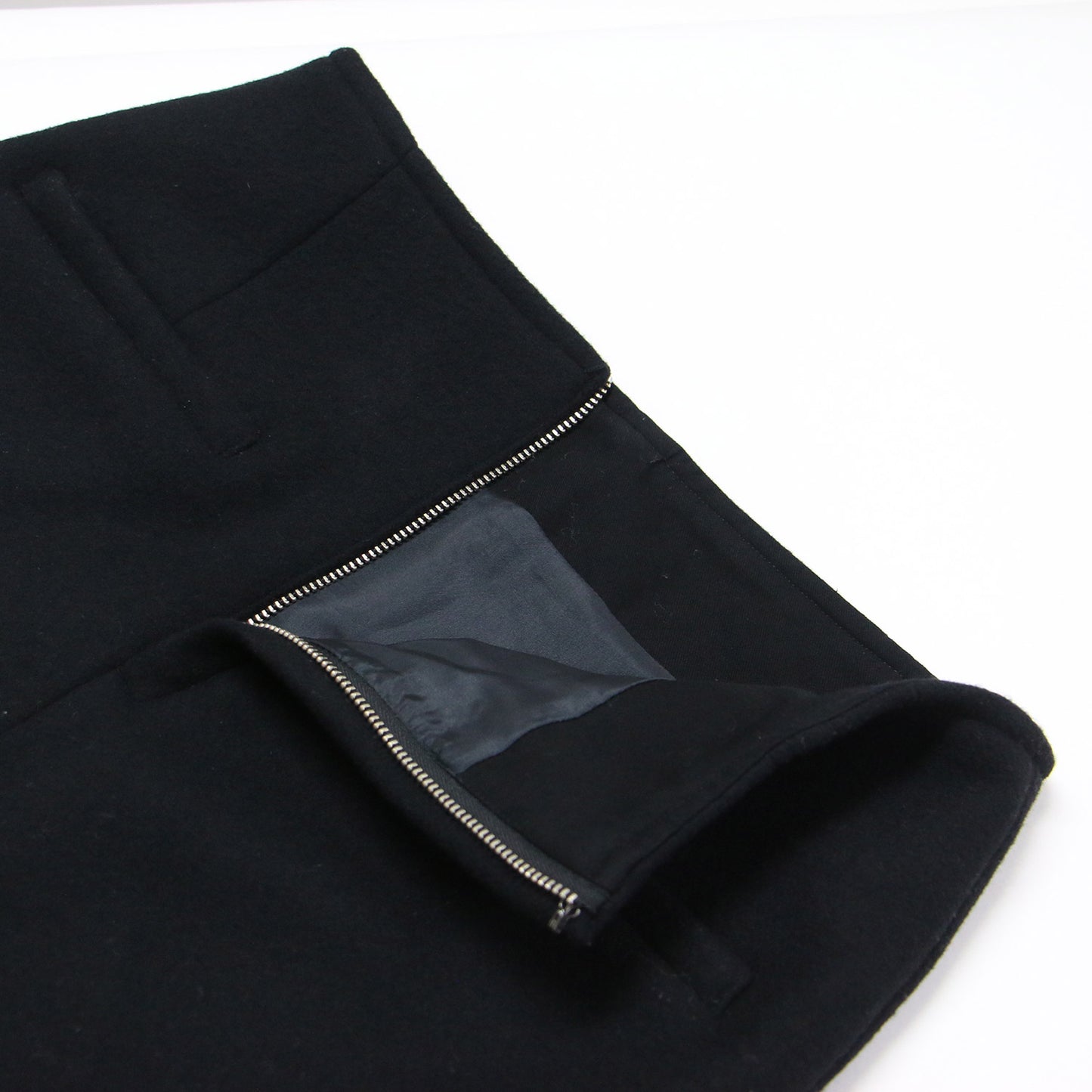 22秋冬 ウール メルトン ミニ スカート / 台形 ひざ上丈