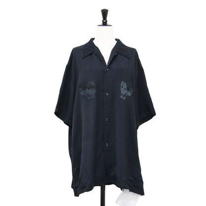 Ys テーラー東洋 25春夏 スカシャツ / SUKASHIRT シャツ 半袖 オープンカラー ドクロ 刺繍