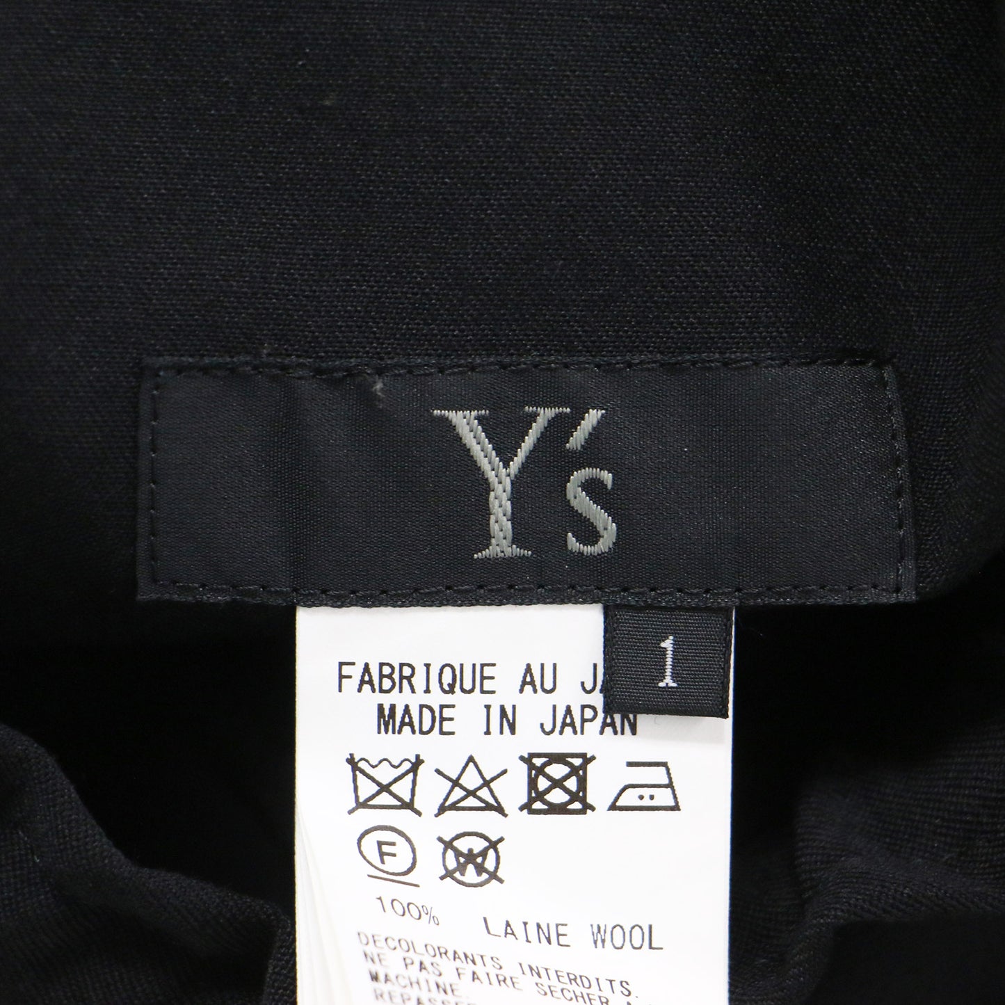 24春夏 Ys ウール ギャバジン サイドパーツ付き パンツ / WOOL GABARDINE SIDE DETAIL PANTS テーパード ウエストゴム カットオフ
