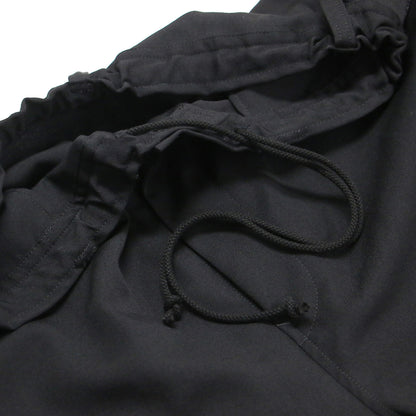 24春夏 Ys ウール ギャバジン サイドパーツ付き パンツ / WOOL GABARDINE SIDE DETAIL PANTS テーパード ウエストゴム カットオフ