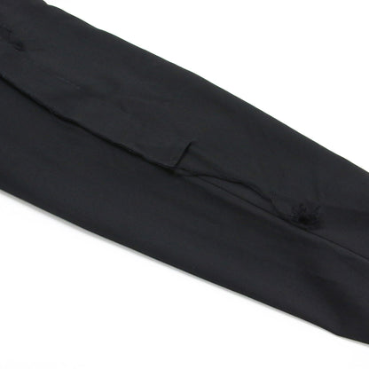 24春夏 Ys ウール ギャバジン サイドパーツ付き パンツ / WOOL GABARDINE SIDE DETAIL PANTS テーパード ウエストゴム カットオフ