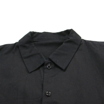 BORN PRODUCT 24秋冬 コットン ツイル ハーフスリーブ シャツワンピース / COTTON TWILL HALF SLEEVE SHIRT DRESS ミディ丈 半袖