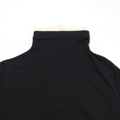 25春夏 Ys ハイネック レイヤード ハーフスリーブ Tシャツ / カットソー 半袖 バイカラー コットン