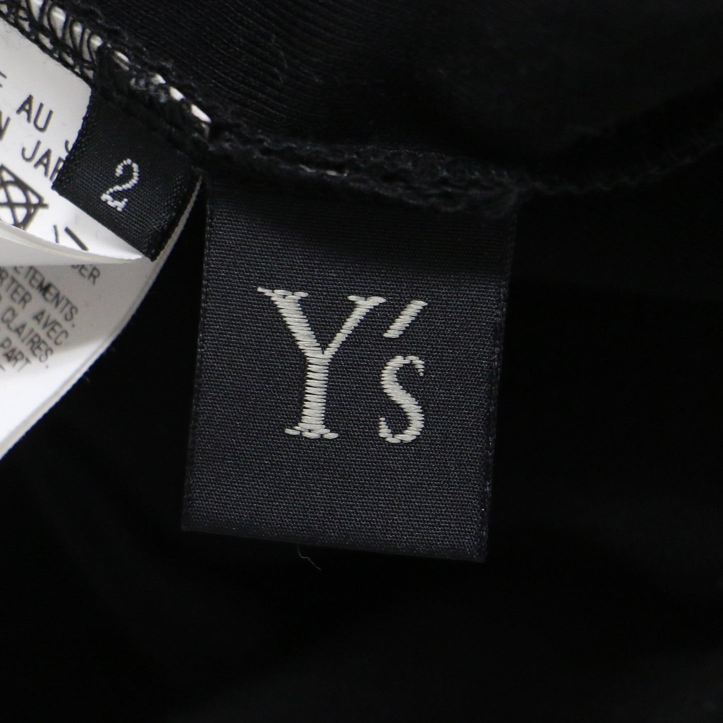 25春夏 Ys ハイネック レイヤード ハーフスリーブ Tシャツ / カットソー 半袖 バイカラー コットン