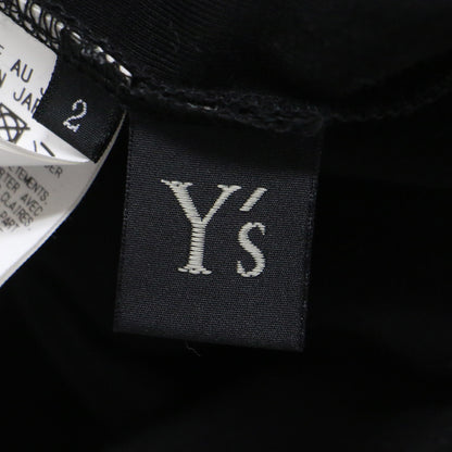 25春夏 Ys ハイネック レイヤード ハーフスリーブ Tシャツ / カットソー 半袖 バイカラー コットン