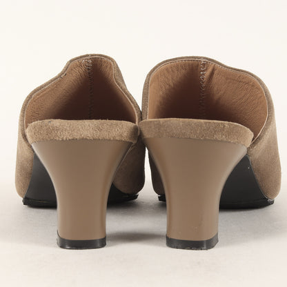 24秋冬 ウエスタン ミュール / サンダル ポインテッドトゥ ステッチ スエード