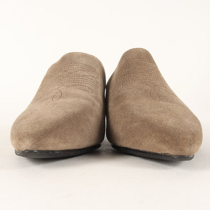 24秋冬 ウエスタン ミュール / サンダル ポインテッドトゥ ステッチ スエード