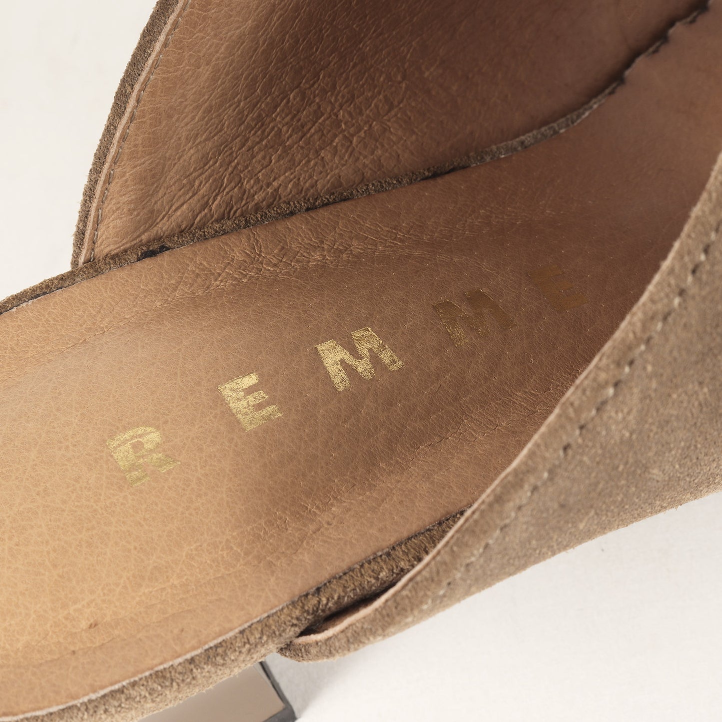 24秋冬 ウエスタン ミュール / サンダル ポインテッドトゥ ステッチ スエード