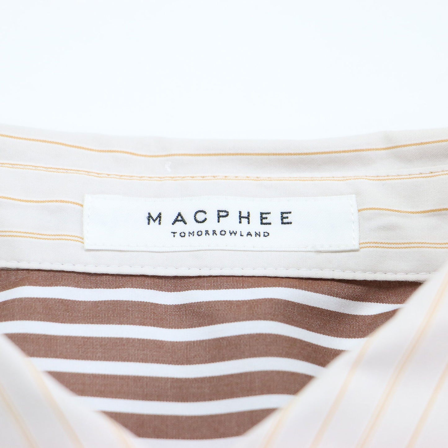 24春夏 パッチワーク シャーティング シャツ / ブラウス 長袖 レギュラーカラー ストライプ柄 コットン