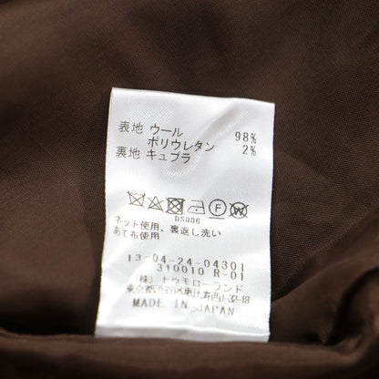 22秋冬 ブラウニープレイド テーパード パンツ / スラックス スリム チェック柄 ウール