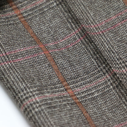 22秋冬 ブラウニープレイド テーパード パンツ / スラックス スリム チェック柄 ウール