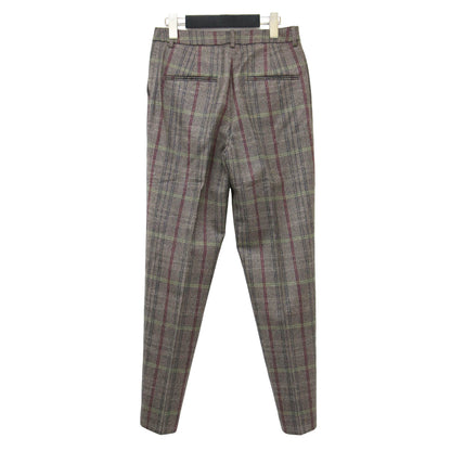 22秋冬 ケンピ タータンチェック ペンシルパンツ / スラックス スリム テーパード ウール