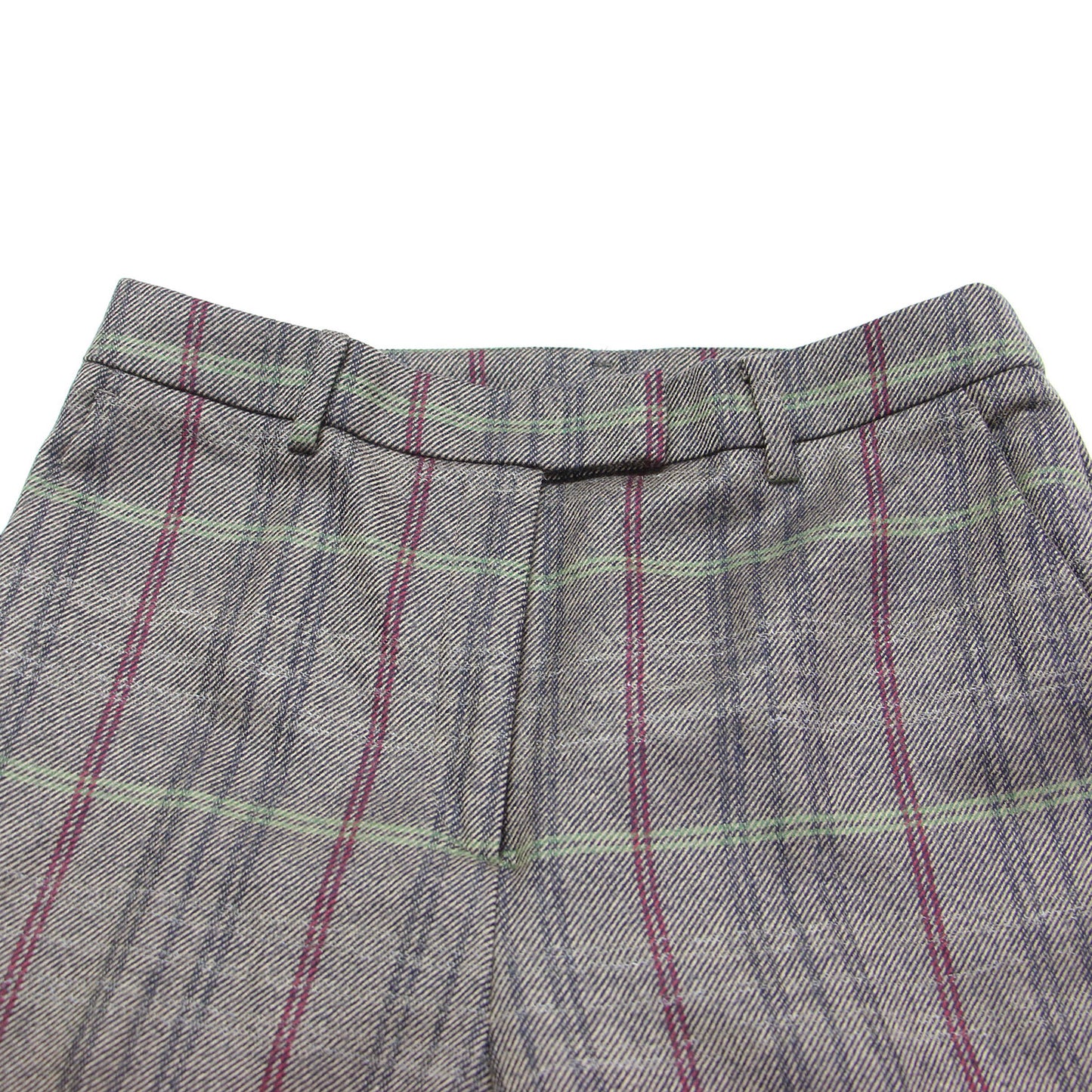 22秋冬 ケンピ タータンチェック ペンシルパンツ / スラックス スリム テーパード ウール