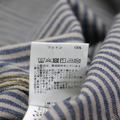 24春夏 エンジニア ジャケット / カバーオール Vネック ノーカラー 長袖 ヒッコリー ストライプ コットン