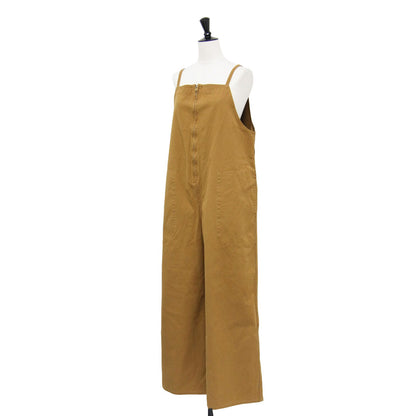 25春夏 ダック サロペット / オーバーオール パンツ ワイド フロントジップ コットン