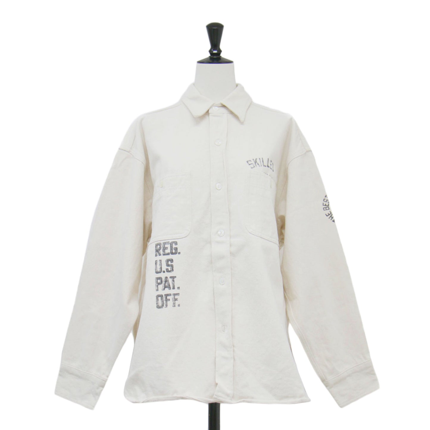× JOURNAL STANDARD relume 別注 22秋冬 ハンドプリント シャツ / ジャケット 長袖 オーバーサイズ レタリング 厚手 コットン