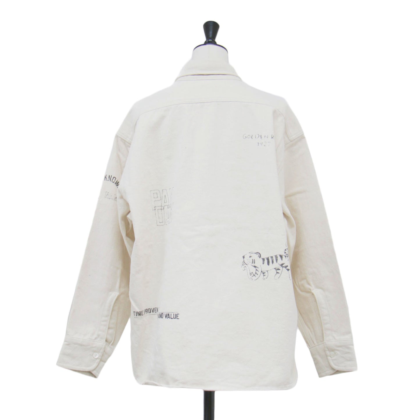 × JOURNAL STANDARD relume 別注 22秋冬 ハンドプリント シャツ / ジャケット 長袖 オーバーサイズ レタリング 厚手 コットン
