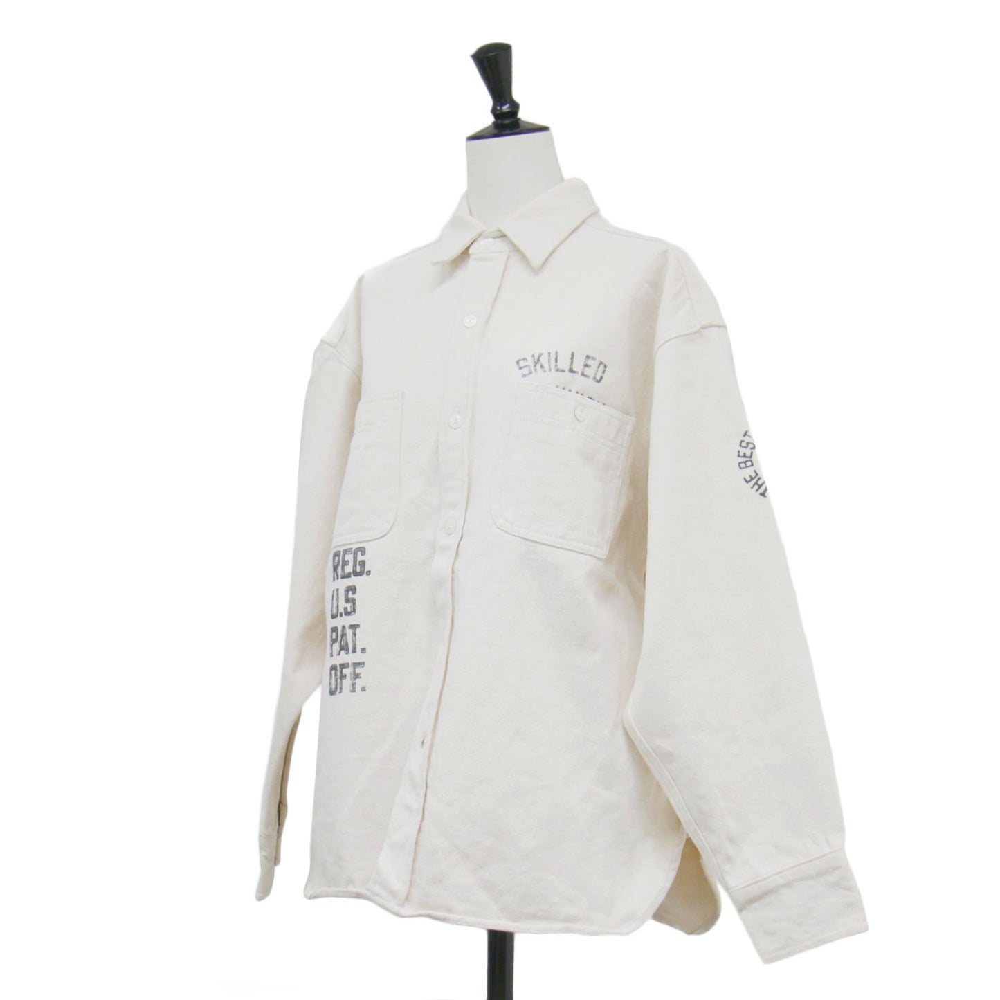 × JOURNAL STANDARD relume 別注 22秋冬 ハンドプリント シャツ / ジャケット 長袖 オーバーサイズ レタリング 厚手 コットン