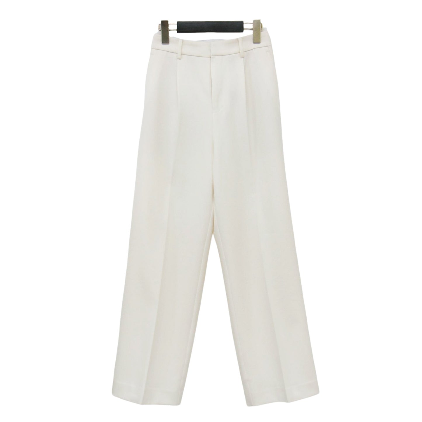 24秋冬 ウォッシャブル ウール イージー ワイド パンツ / ストレート タック センタープレス