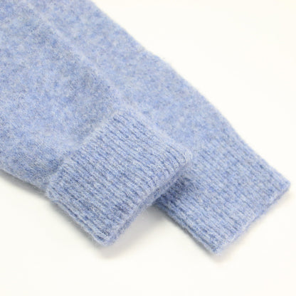 23秋冬 ウール ナイロン モヘヤ ショート カーディガン / ニット 長袖 クルーネック