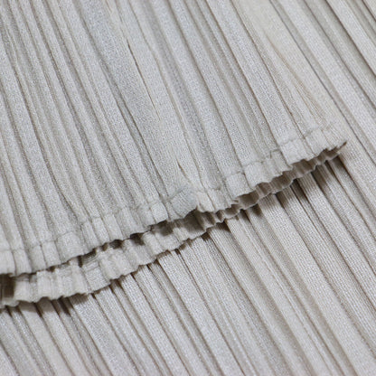 プリーツ ハイネック プルオーバー ブラウス / カットソー 長袖