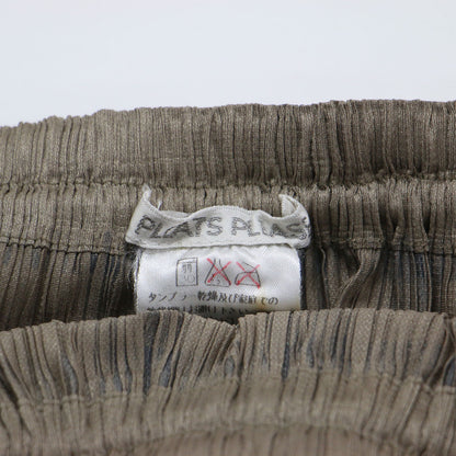 プリーツ チェック柄 タイト スカート / ロング ウエストゴム ブロックチェック プリント