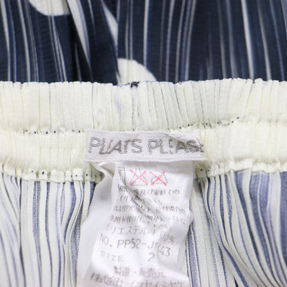 ドット柄 プリーツ パンツ / イージーパンツ ストレート 水玉 プリント