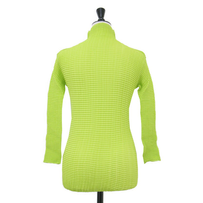 プリーツ ハイネック プルオーバー / カットソー ブラウス 長袖