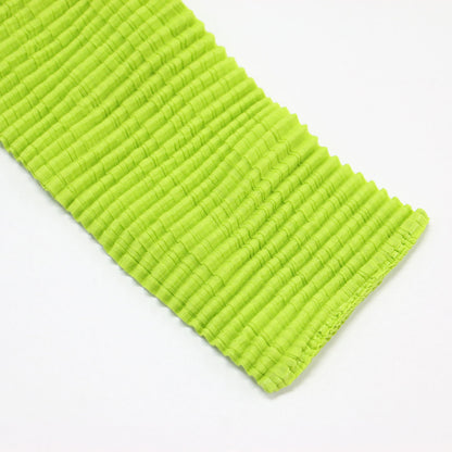 プリーツ ハイネック プルオーバー / カットソー ブラウス 長袖